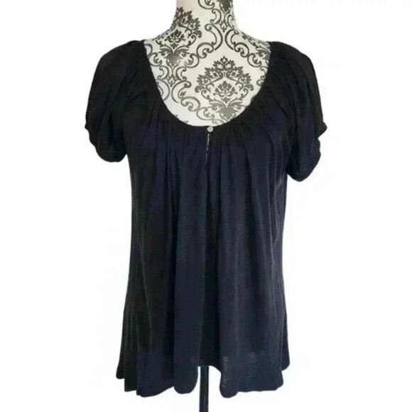 Rachel Pally Tee Shirt Vintage Black Modal Cotton Blend Round Neck Women's  Med - Picture 2 of 10